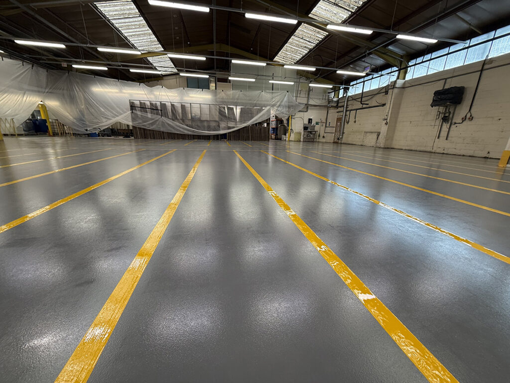 Industrial Floor Coating refurbishment for Colpac Ltd part of Sabert Ltd